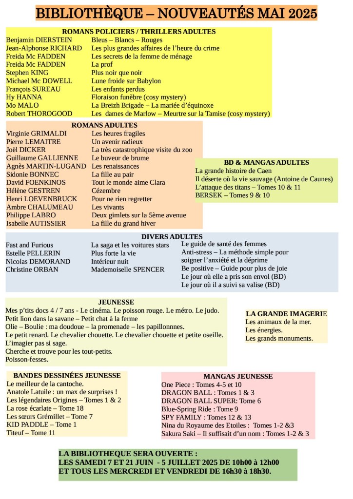 Bibliothèque_Nouveaux_Ouvrages_Mai_2025