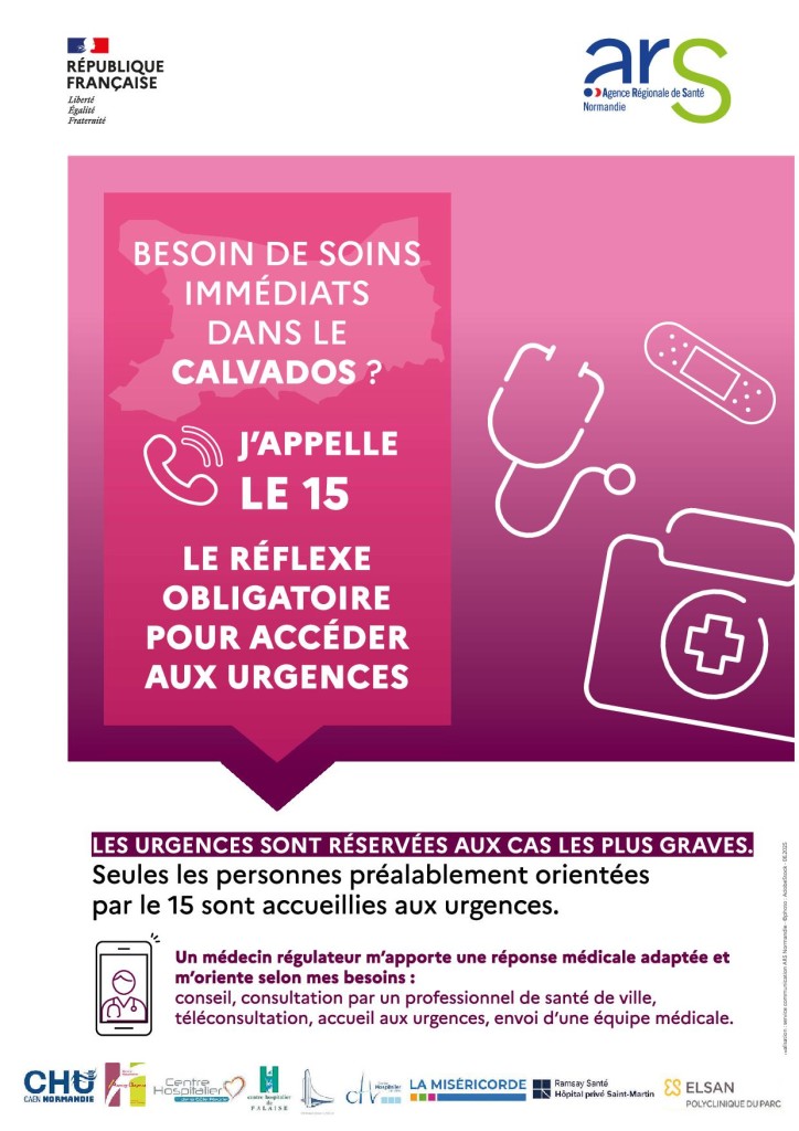 Urgences_Calvados_Appel_15_Obligatoire_1er_juillet_2025